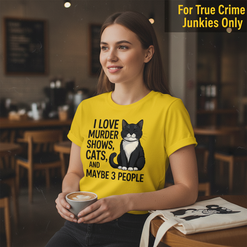 Murder Shows & Cat Attitude T-Shirt__lifestyle