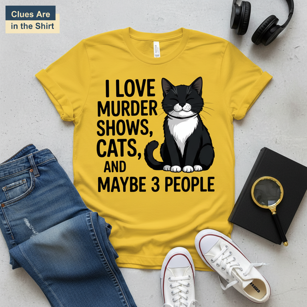 Murder Shows & Cat Attitude T-Shirt__pair
