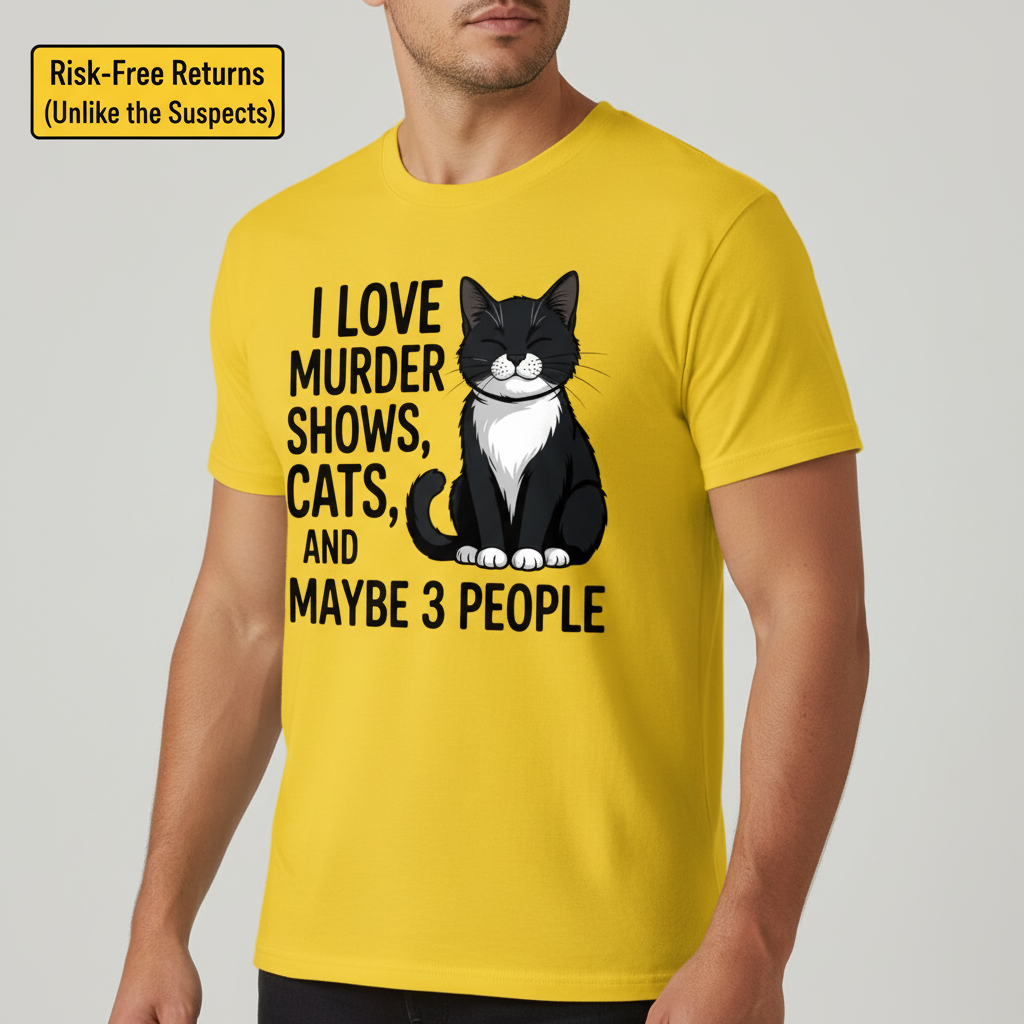 Murder Shows & Cat Attitude T-Shirt__benefit