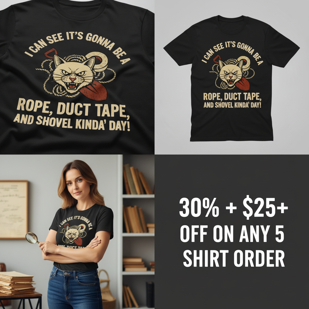 Rope, Duct Tape & Shovel T-Shirt_4_panel