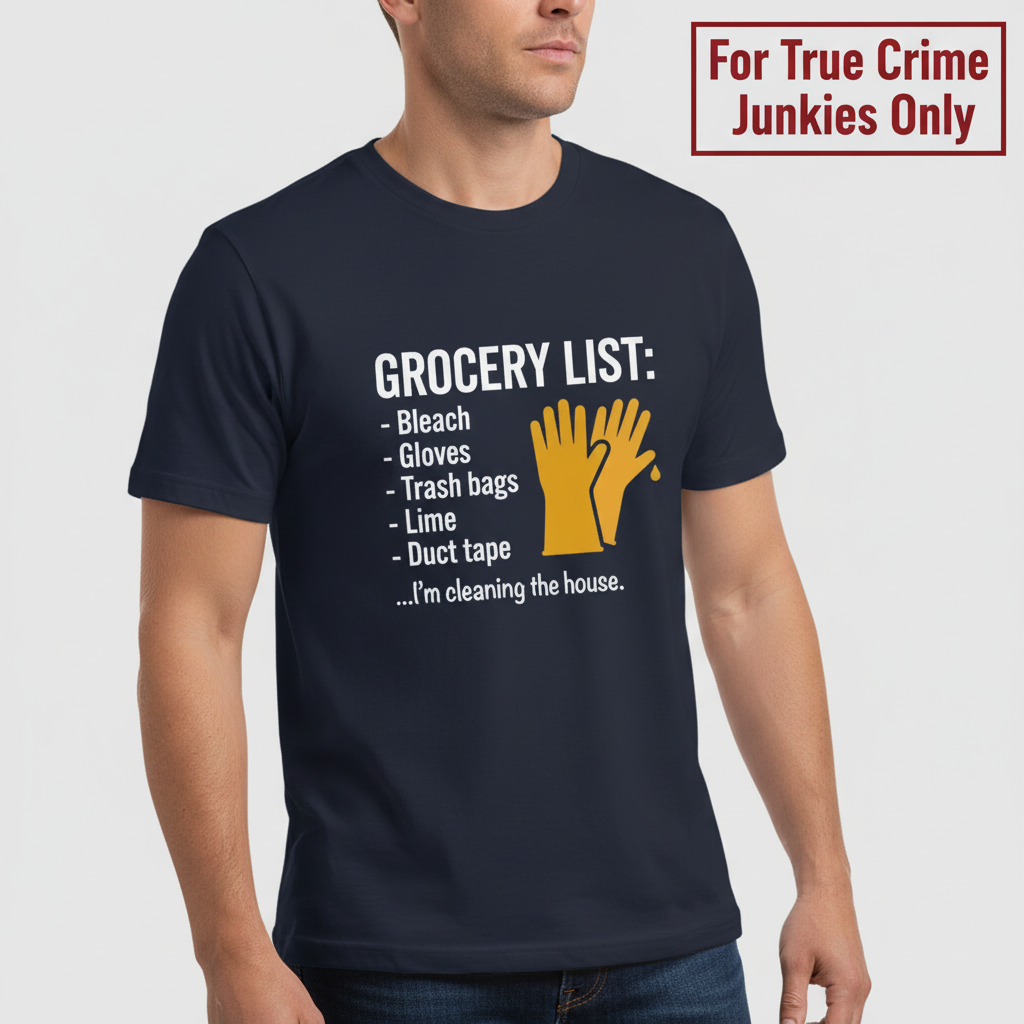 Grocery List Crime Humor T-Shirt__hero
