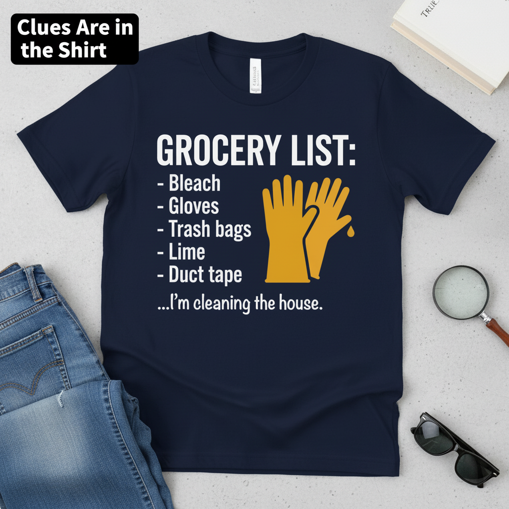 Grocery List Crime Humor T-Shirt__pair
