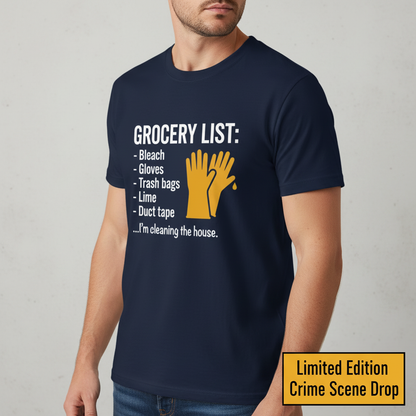 Grocery List Crime Humor T-Shirt__space