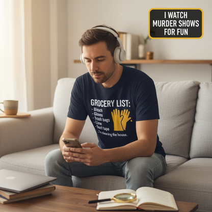 Grocery List Crime Humor T-Shirt__use