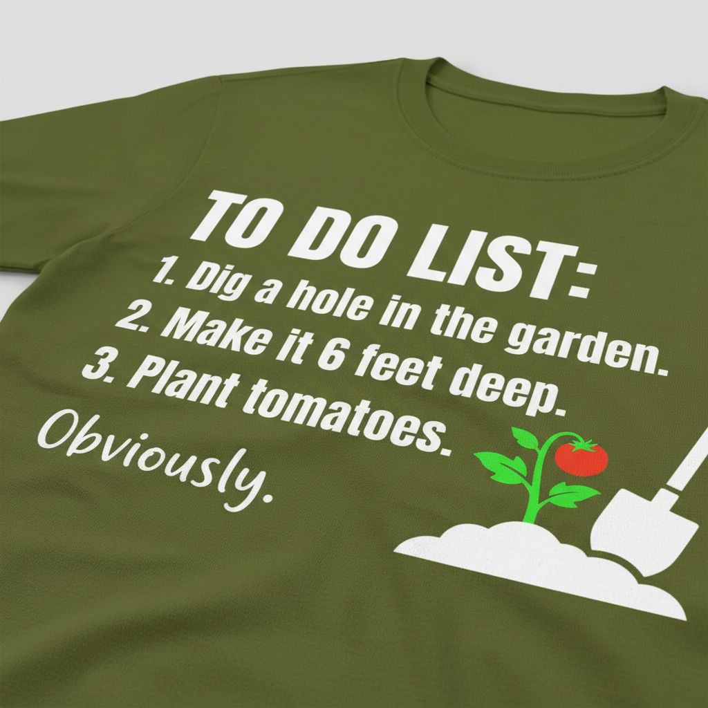 Funny Garden To‑Do List T-Shirt__detail