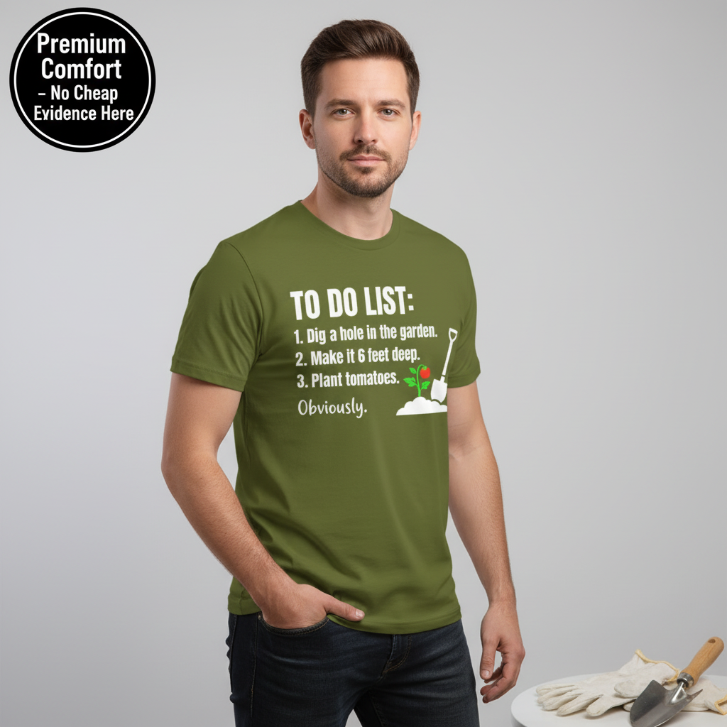 Funny Garden To‑Do List T-Shirt__benefit