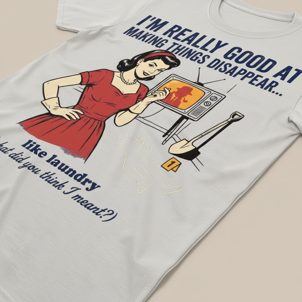 Making Things Disappear Retro Humor T-Shirt__detail