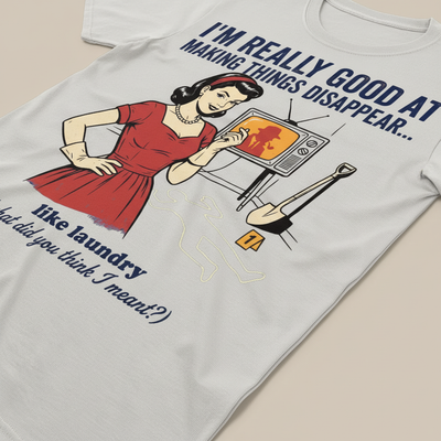 Making Things Disappear Retro Humor T-Shirt__detail