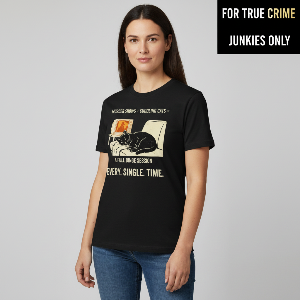 Murder Shows and Cuddly Cats T-Shirt__hero