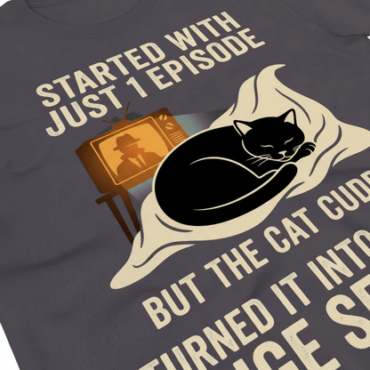 Cat Cuddle Binge Session T-Shirt__detail