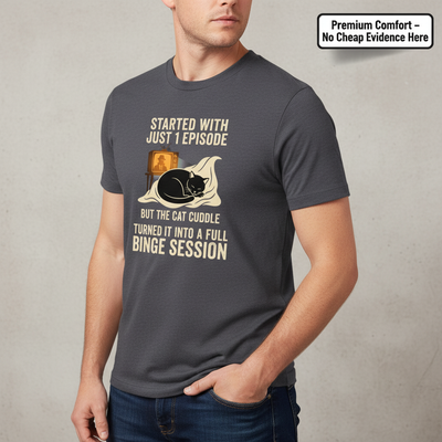 Cat Cuddle Binge Session T-Shirt__benefit