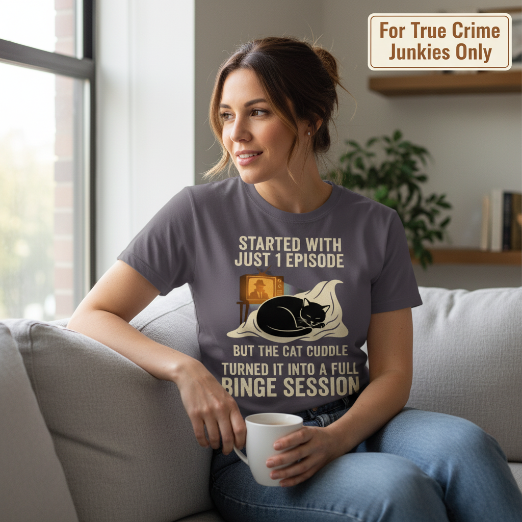Cat Cuddle Binge Session T-Shirt__lifestyle
