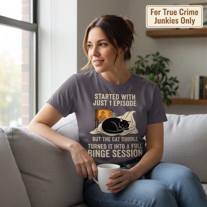 Cat Cuddle Binge Session T-Shirt__lifestyle