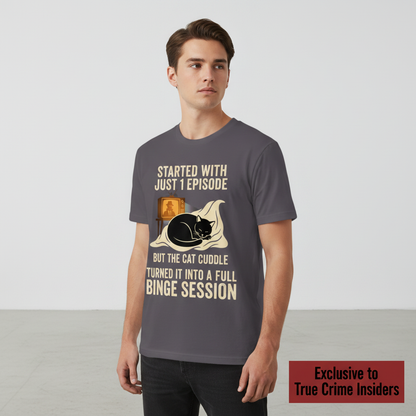 Cat Cuddle Binge Session T-Shirt__space