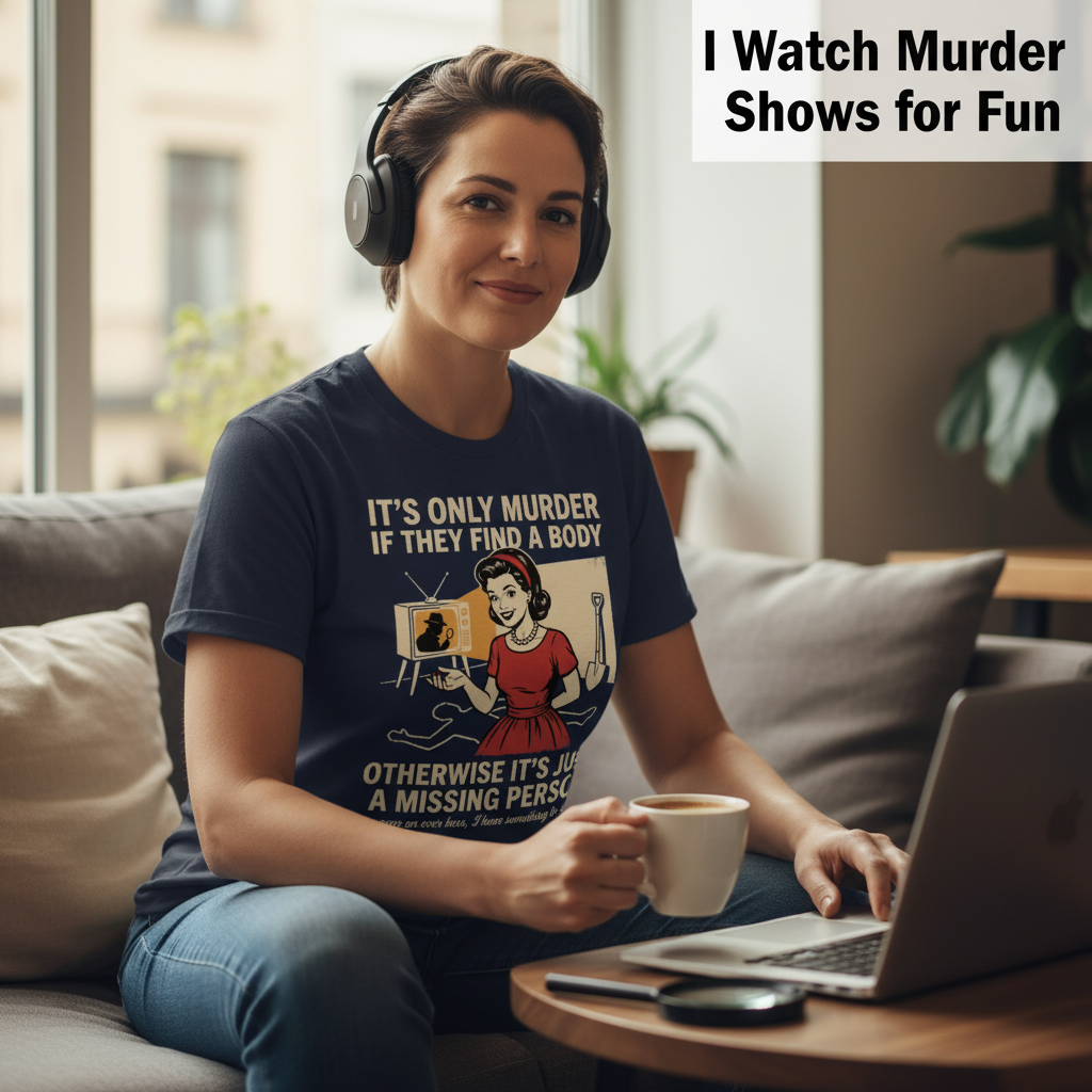 Retro Dark Humor Detective Twist T-Shirt__use