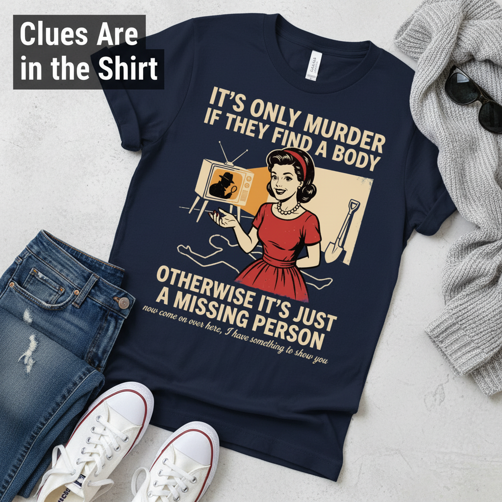 Retro Dark Humor Detective Twist T-Shirt__pair