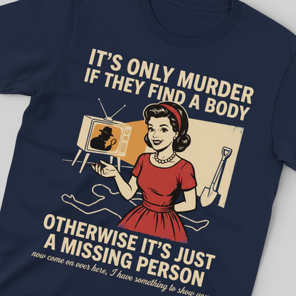 Retro Dark Humor Detective Twist T-Shirt__detail