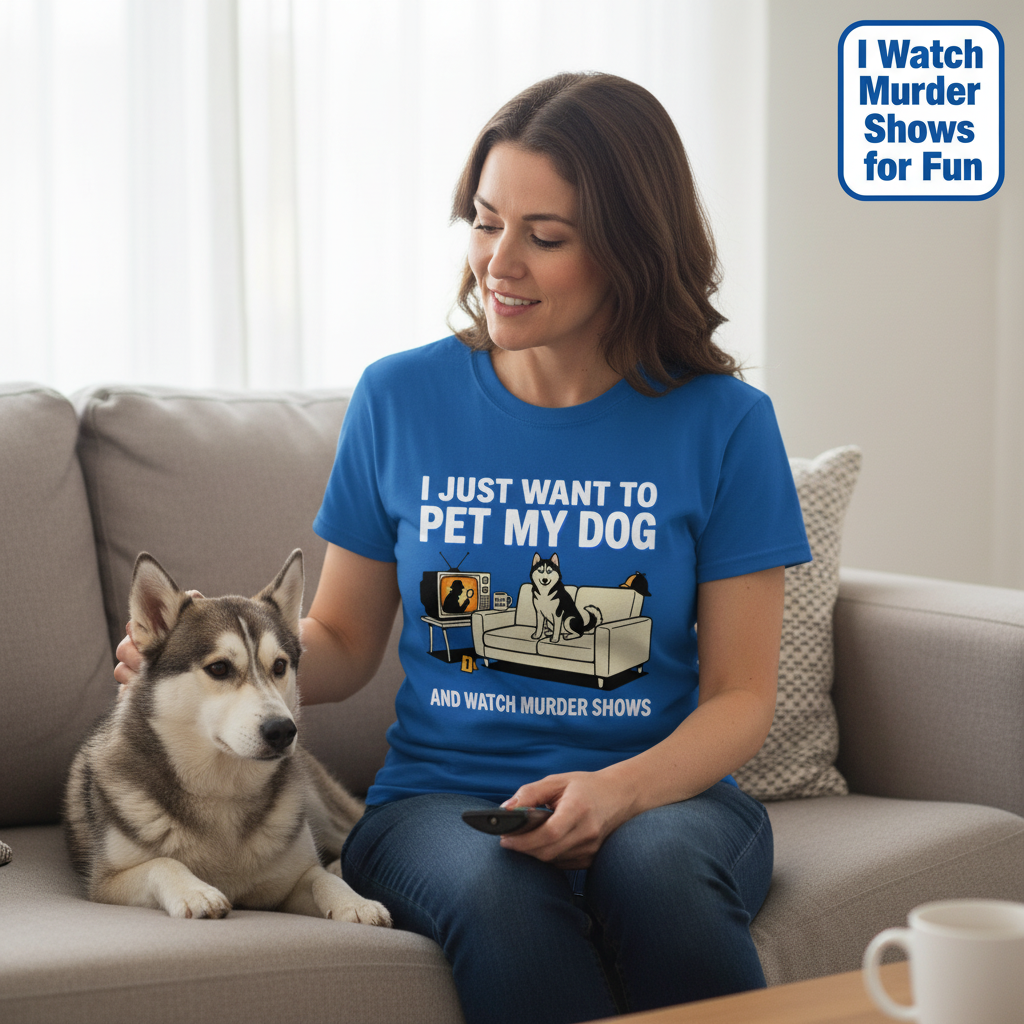 Pet My Dog and Watch Murder Shows T-Shirt__use