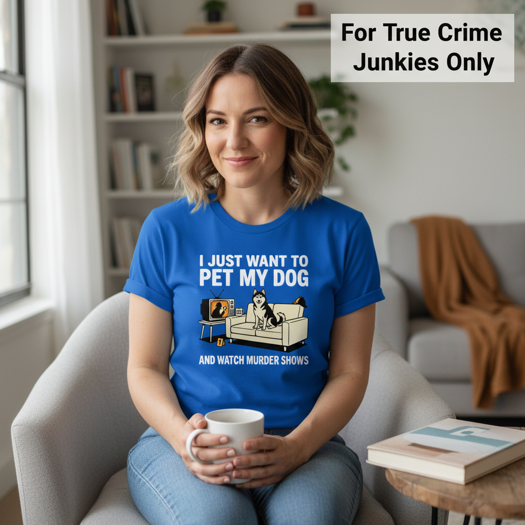 Pet My Dog and Watch Murder Shows T-Shirt__lifestyle