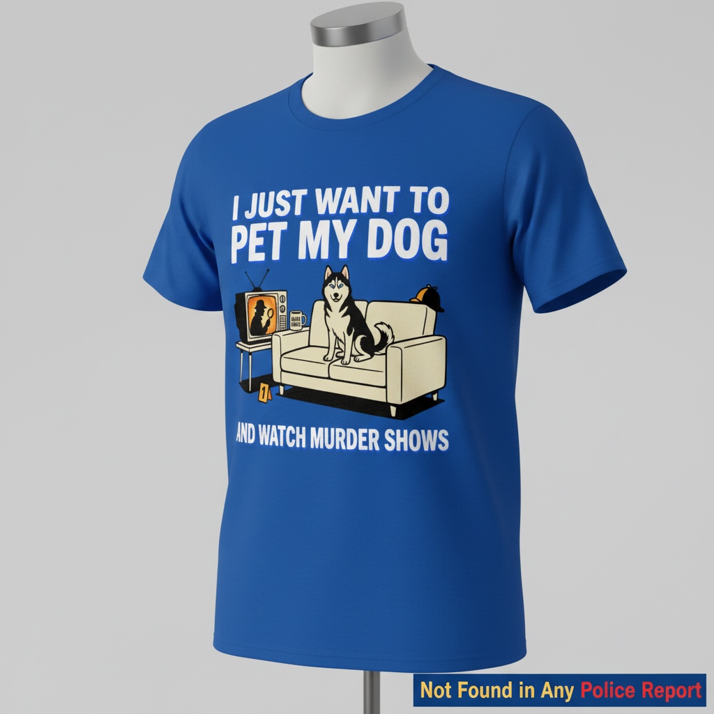 Pet My Dog and Watch Murder Shows T-Shirt__space