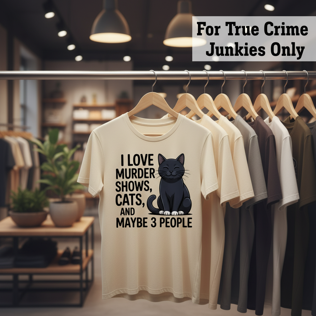 Murder Shows & Cat Lovers T-Shirt_boutique_rack