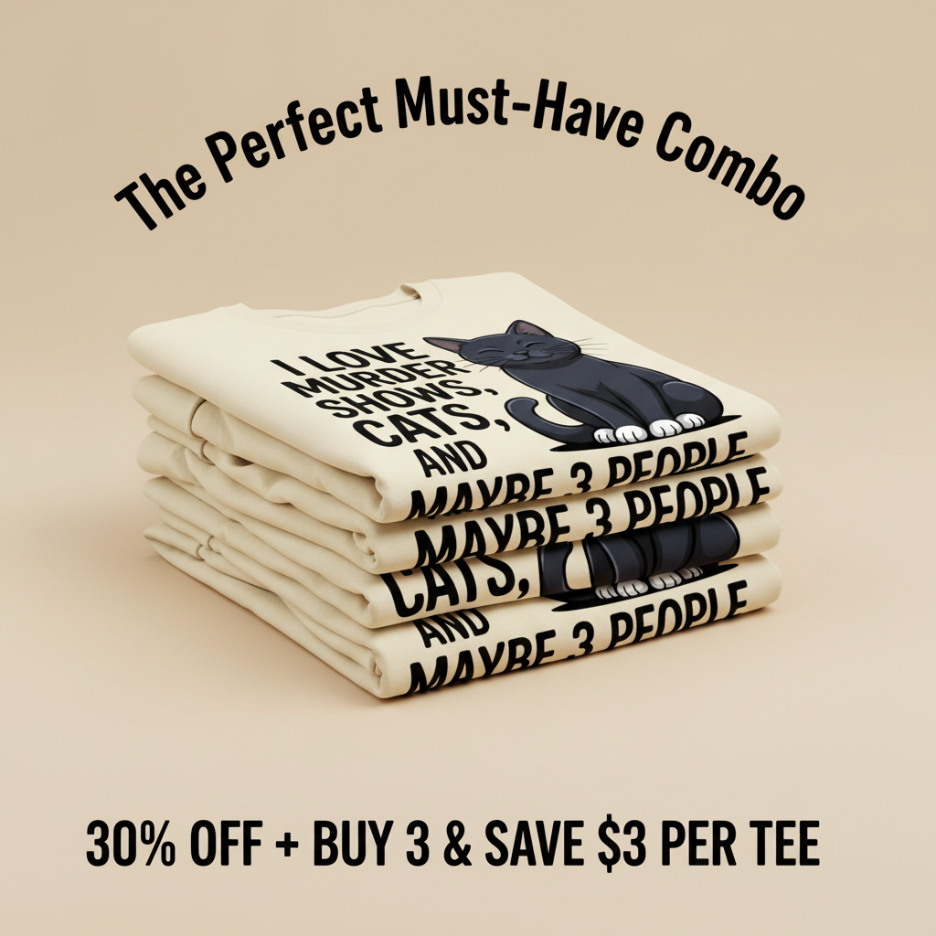 Murder Shows & Cat Lovers T-Shirt_stacked_promotion