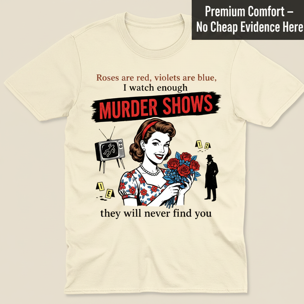 Murder Shows Retro Humor T-Shirt_clean