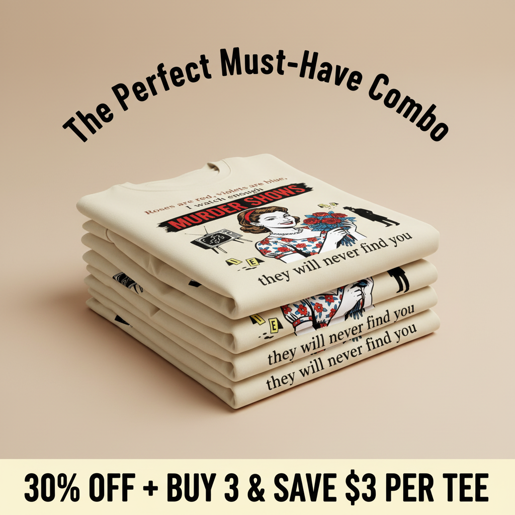 Murder Shows Retro Humor T-Shirt_stacked_promotion