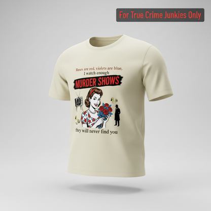 Murder Shows Retro Humor T-Shirt_3d_float