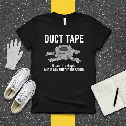 Duct Tape Muffles the Sound T-Shirt_3_model
