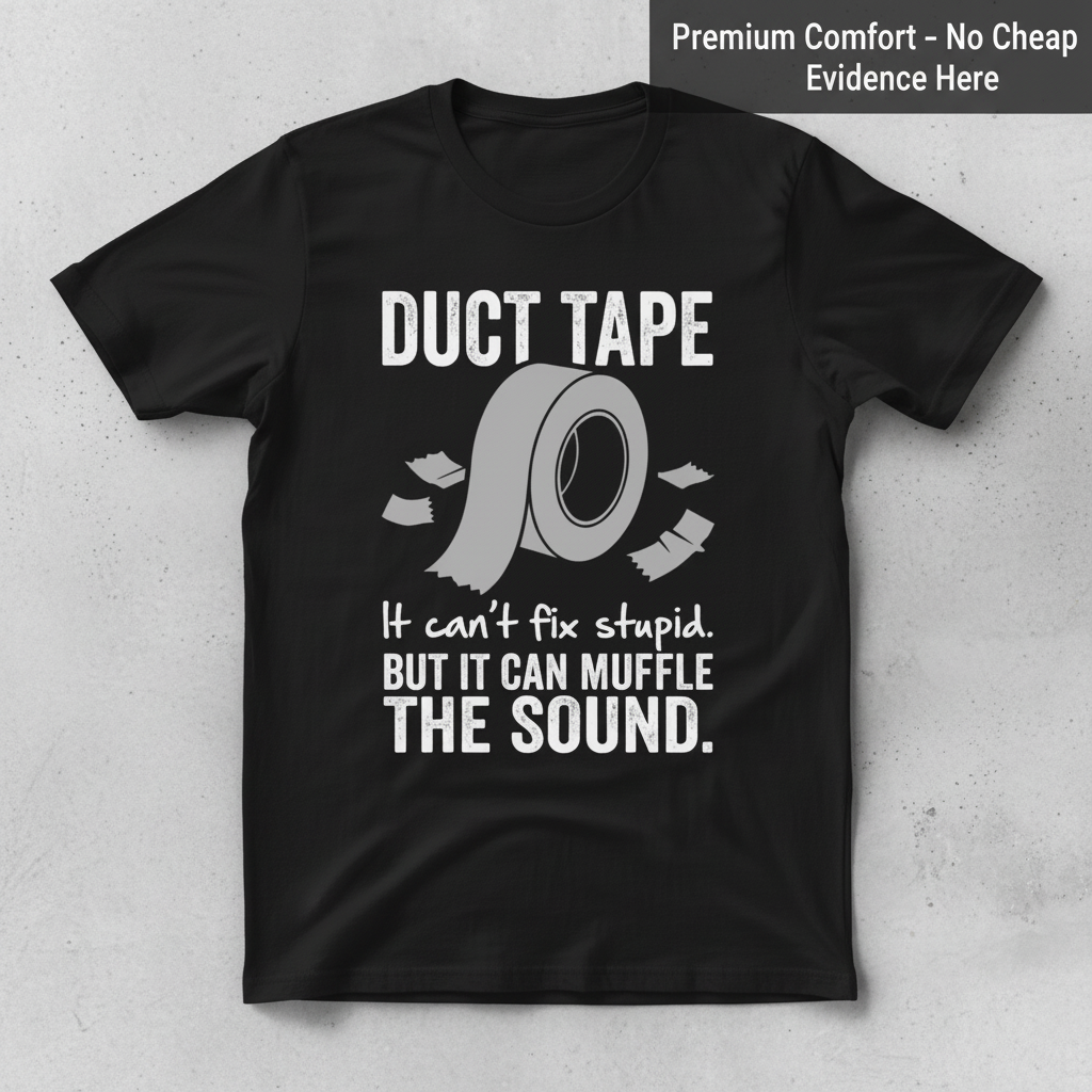 Duct Tape Muffles the Sound T-Shirt_clean