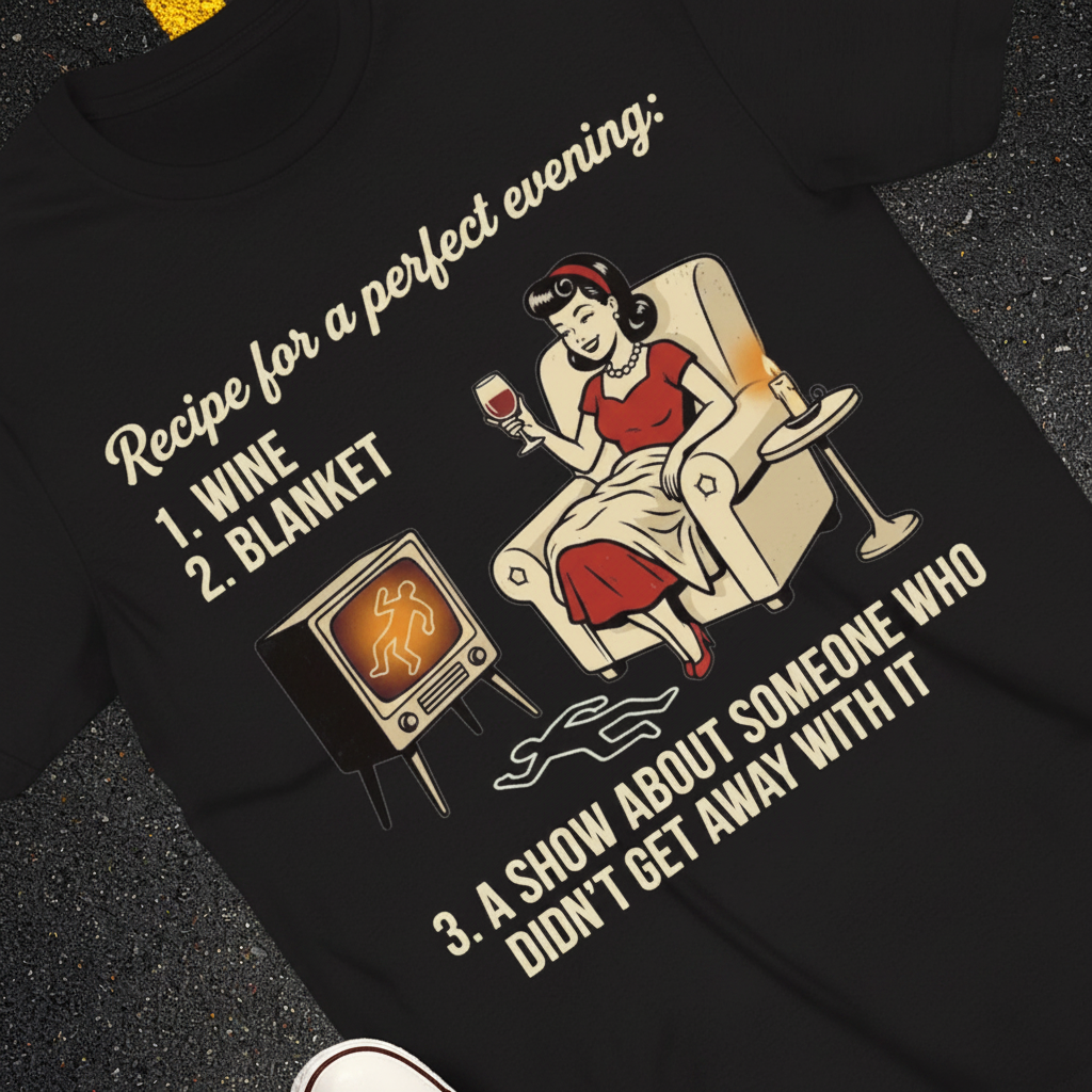 Perfect True Crime Evening T-Shirt_extreme_za