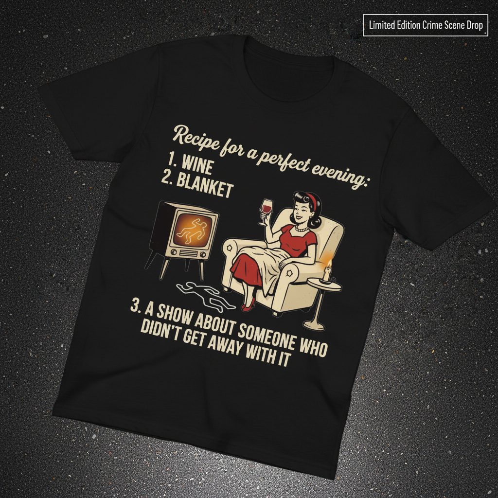 Perfect True Crime Evening T-Shirt_fold_tilt