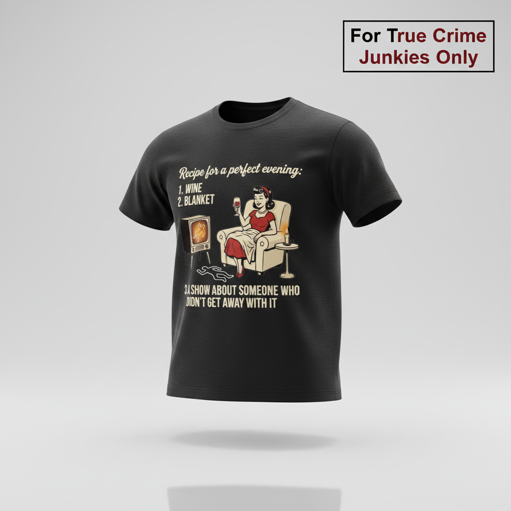 Perfect True Crime Evening T-Shirt_3d_float