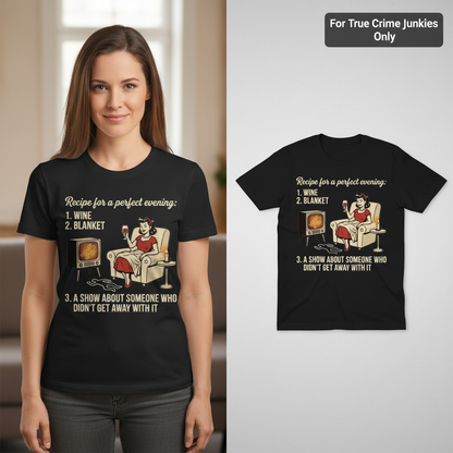 Perfect True Crime Evening T-Shirt_model_flat
