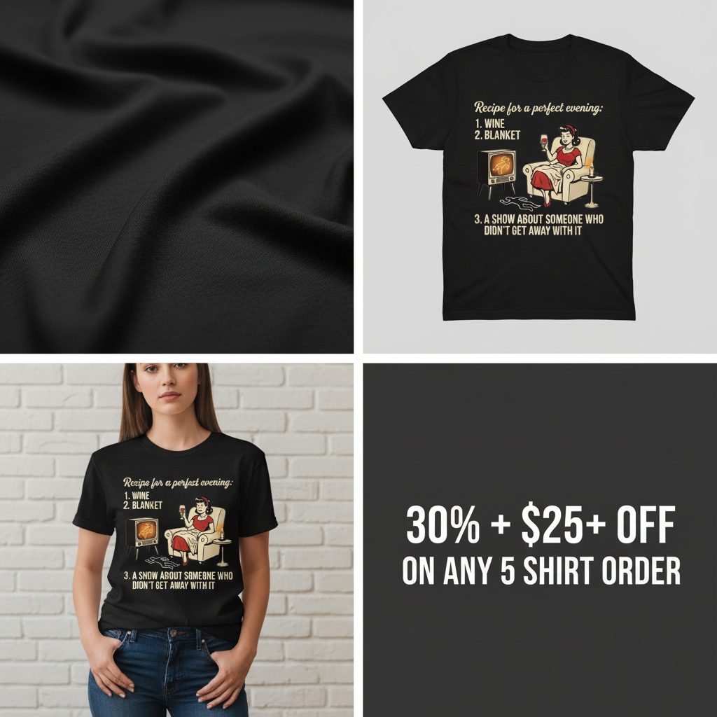 Perfect True Crime Evening T-Shirt_4_panel