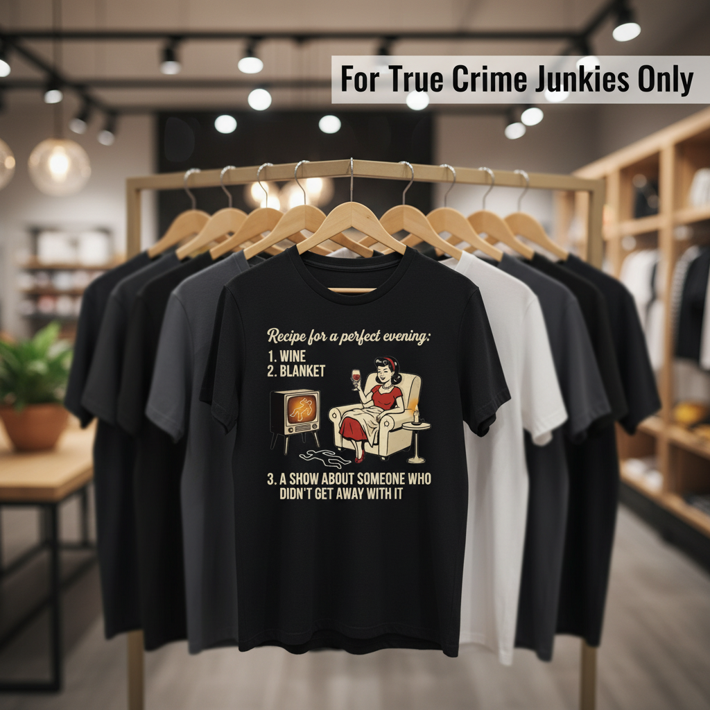 Perfect True Crime Evening T-Shirt_boutique_rack