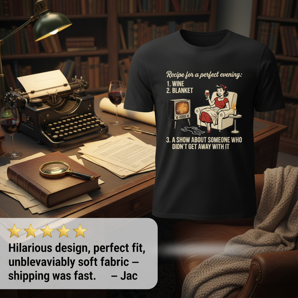Perfect True Crime Evening T-Shirt_review_5star