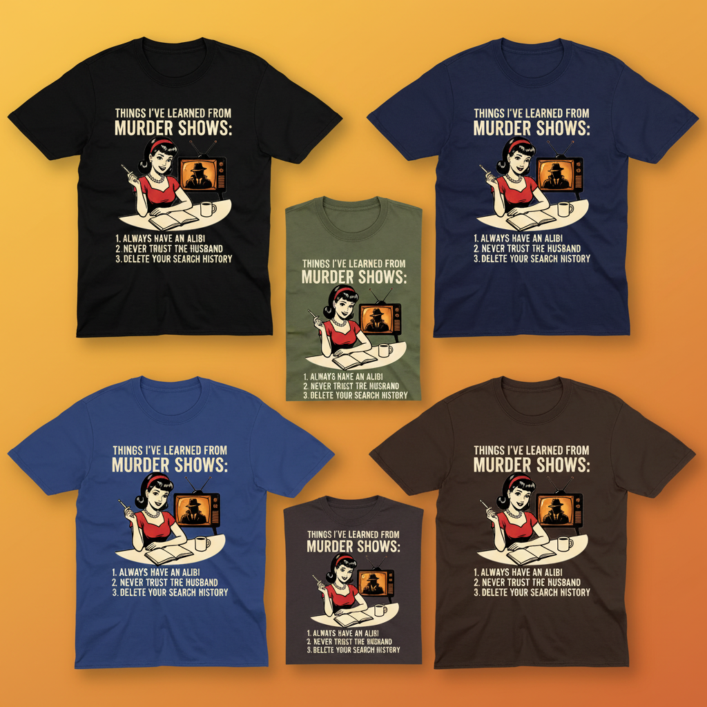 Murder Show Life Lessons T-Shirt_6color_grid