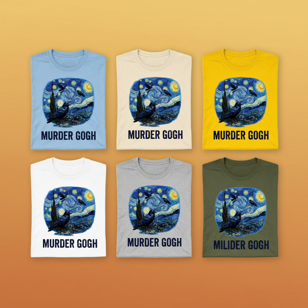 Murder Gogh T-Shirt_6color_grid
