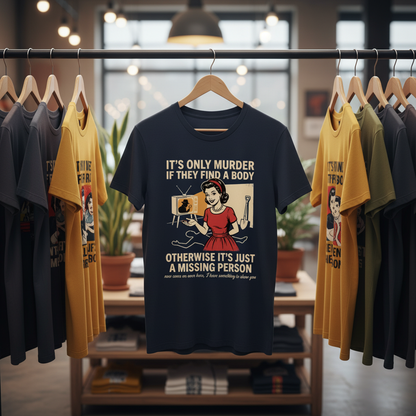 Retro Dark Humor Detective Twist T-Shirt_boutique_rack
