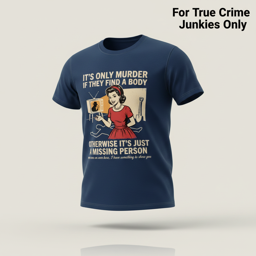 Retro Dark Humor Detective Twist T-Shirt_3d_float