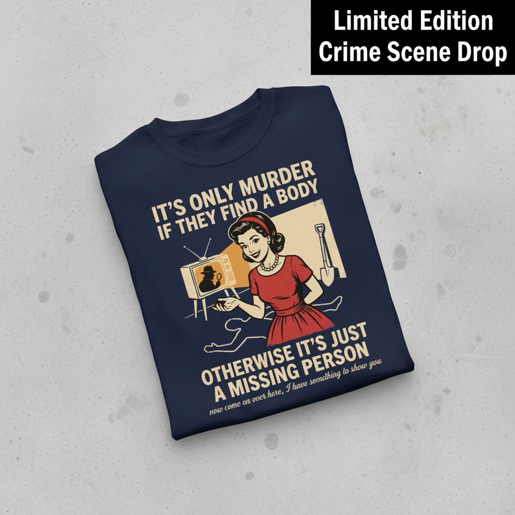 Retro Dark Humor Detective Twist T-Shirt_fold_tilt