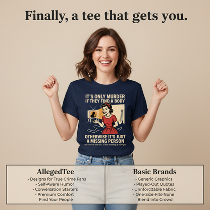 Retro Dark Humor Detective Twist T-Shirt_product_table