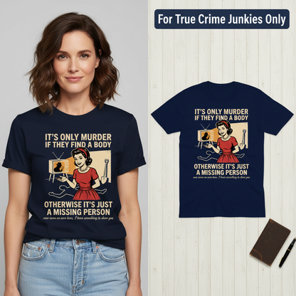 Retro Dark Humor Detective Twist T-Shirt_model_flat