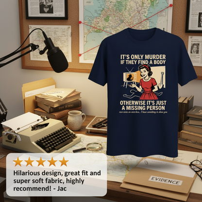Retro Dark Humor Detective Twist T-Shirt_review_5star