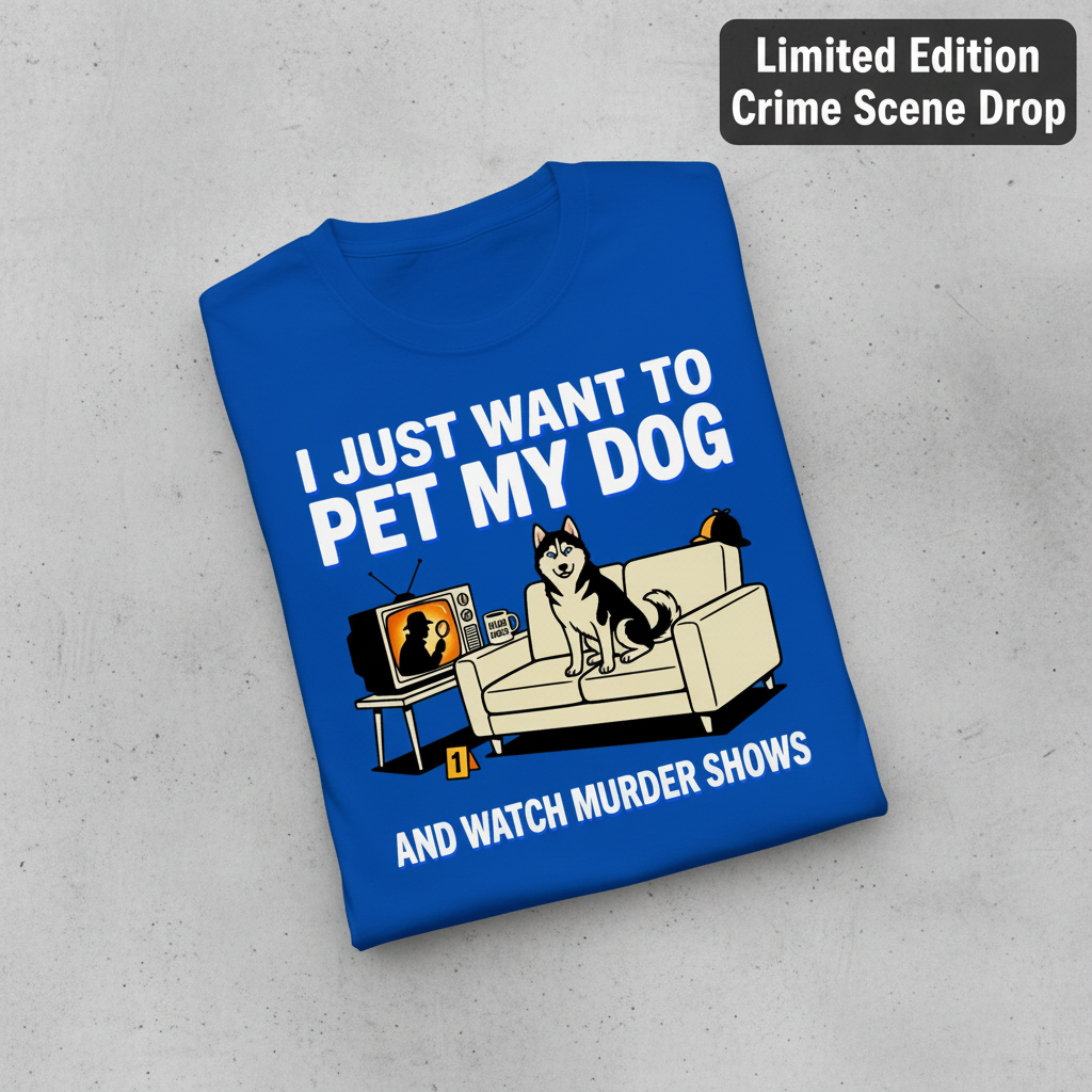 Pet My Dog and Watch Murder Shows T-Shirt_fold_tilt