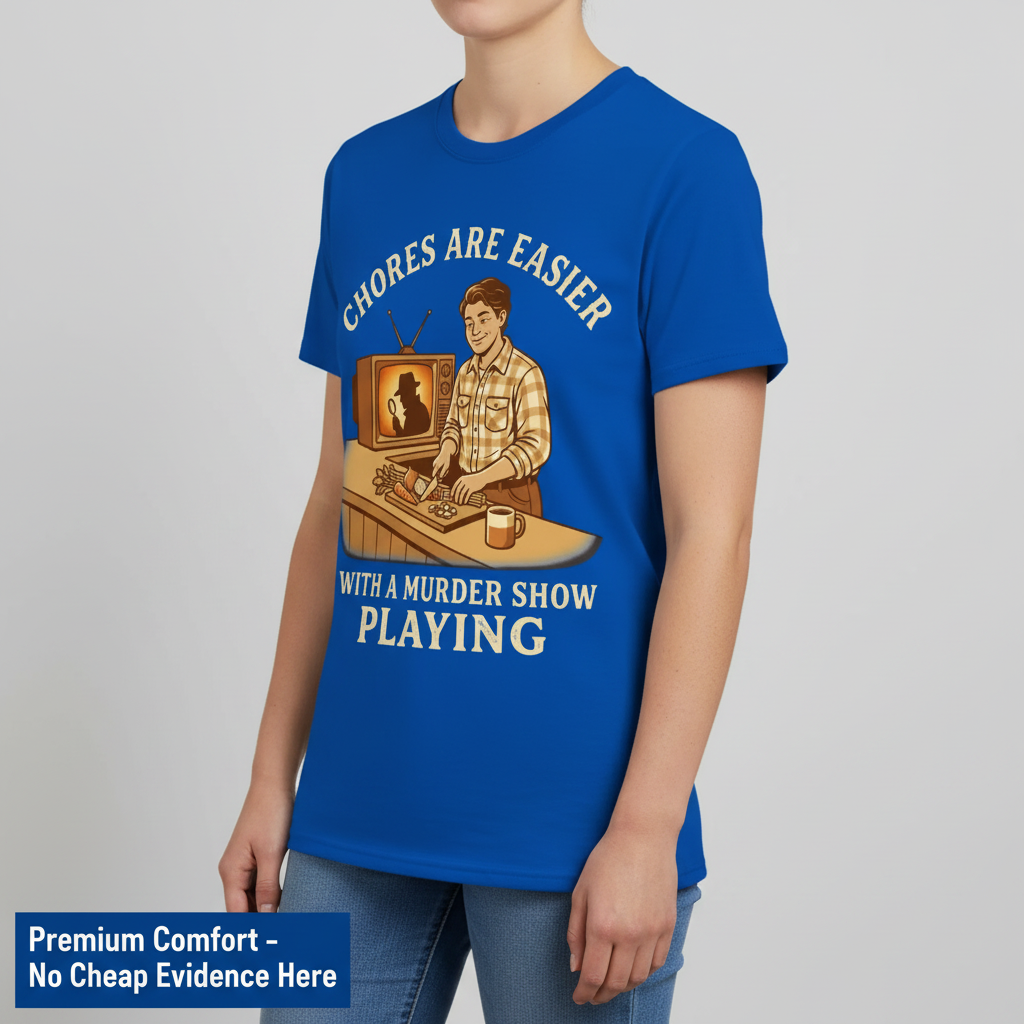 Chores Are Easier With a Murder Show Playing T-Shirt__benefit