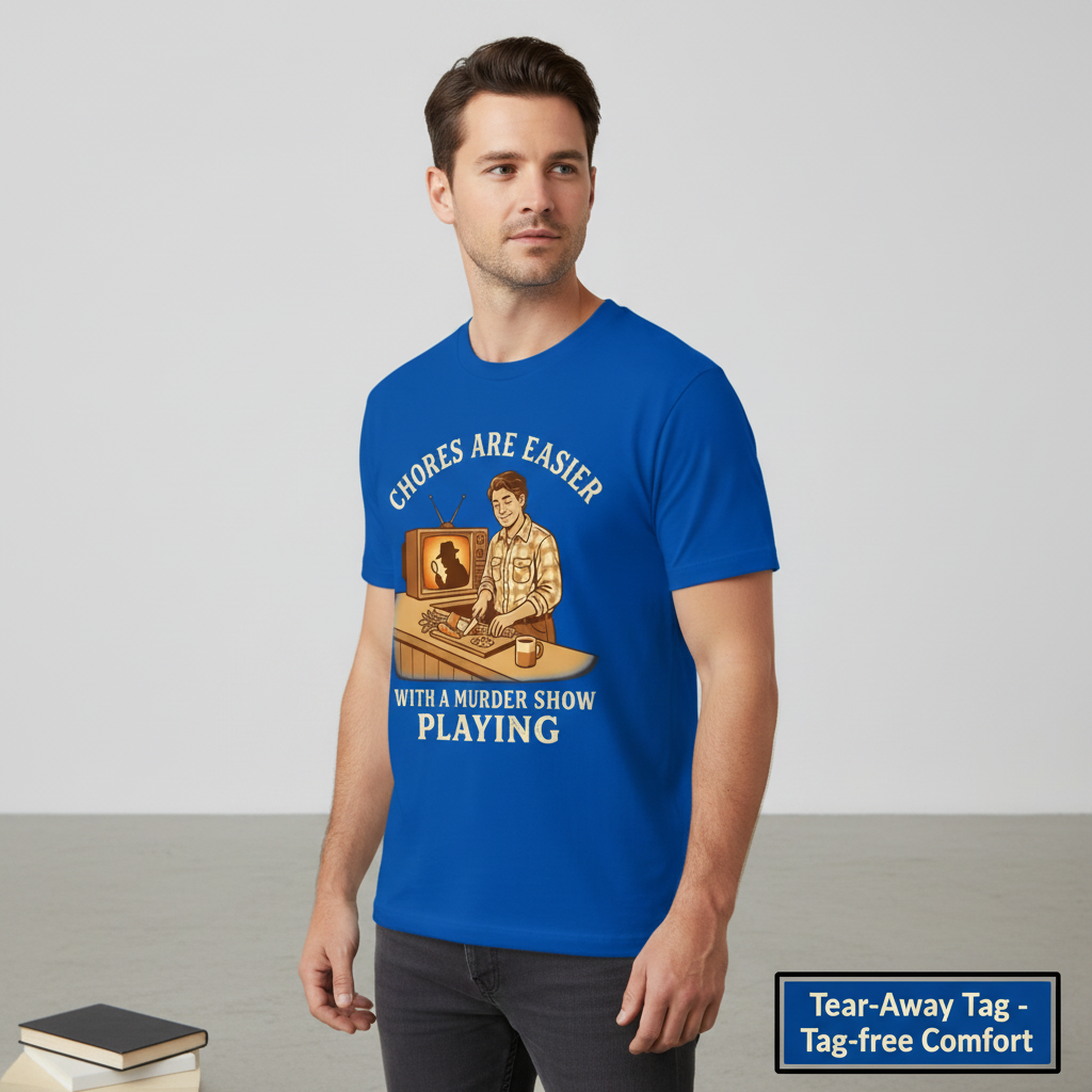 Chores Are Easier With a Murder Show Playing T-Shirt__space