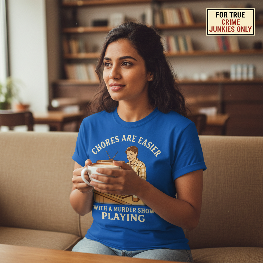 Chores Are Easier With a Murder Show Playing T-Shirt__lifestyle